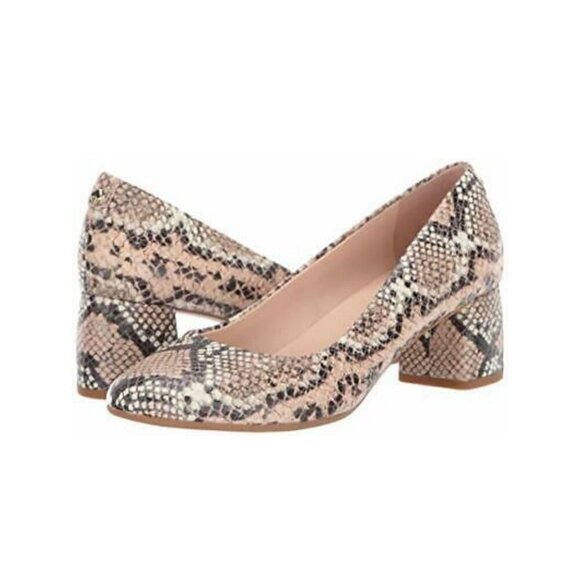 Kate Spade $228 NWT Beverly Pumps in Pale Vellum Snake Print Women's Sz 6.5M - Picture 2 of 10